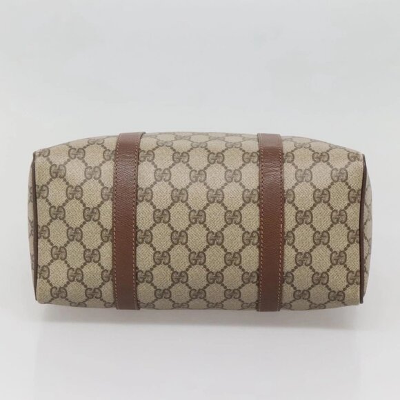 GUCCI GG Supreme Web Sherry Line Bag PVC Beige Gold 002 615 6838 Auth 141971 - Picture 7 of 16